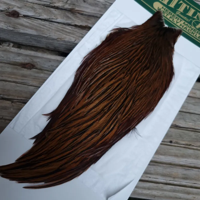 Whiting Hebert Miner Hen Cape in Greenwell's Unique Variant D